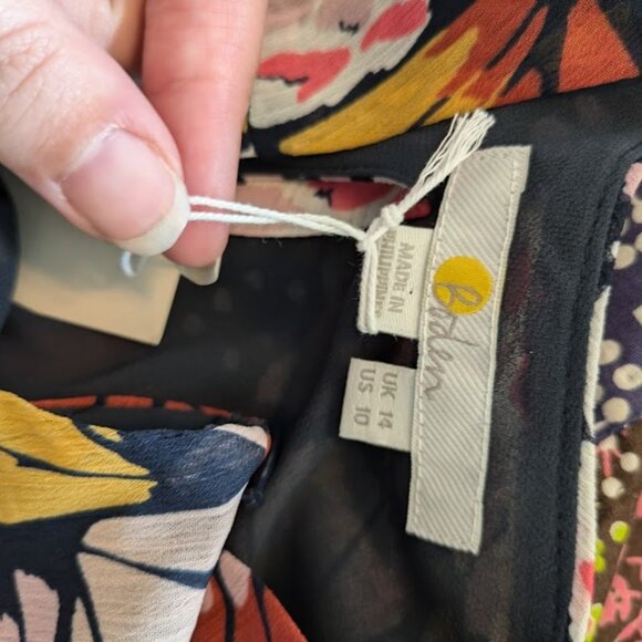 Boden Pink and Yellow A-Line Skirt - Picture 4 of 10